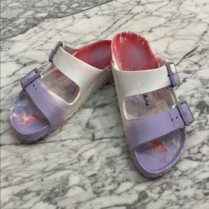 Birkenstock Purple and White Women's Sandals